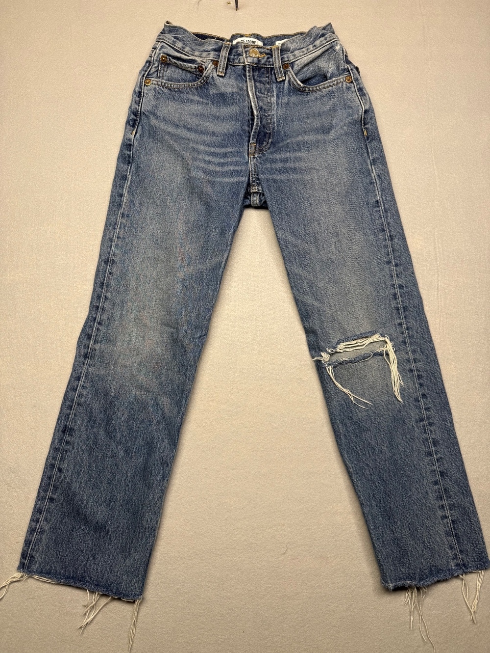 RE/DONE 90s Loose Straight Jeans Women's Size 23 Light Blue